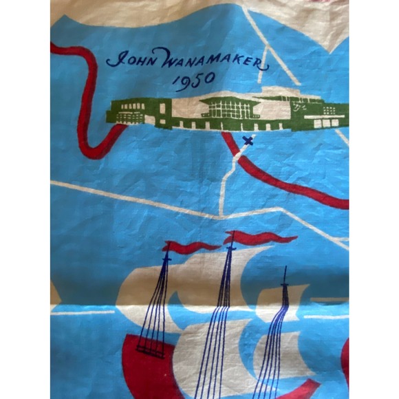 Vtg Tammis Keefe Handkerchief, Wilmington Delaware, Unusual, EUC - Picture 5 of 9